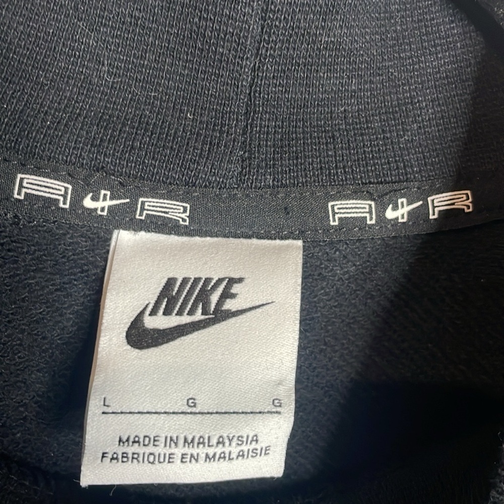 Nike Air | Women’s Black Mock Women Cropped Fleece Crew Size Large - Picture 4 of 6